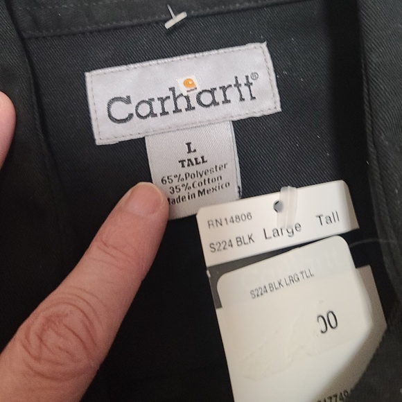 Carhartt work shirt large tall, nwt, twill - Picture 5 of 10